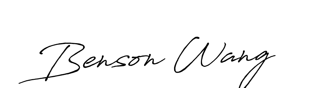 How to make Benson Wang signature? Antro_Vectra_Bolder is a professional autograph style. Create handwritten signature for Benson Wang name. Benson Wang signature style 7 images and pictures png