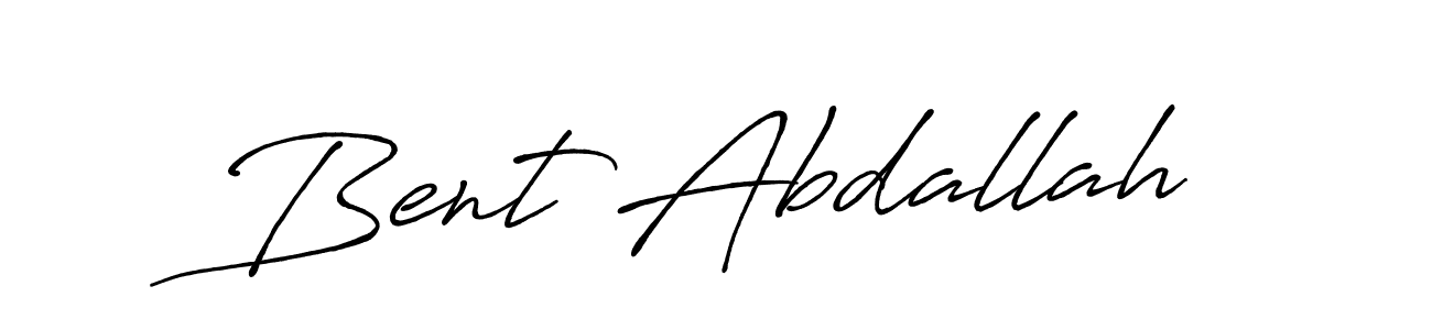 How to make Bent Abdallah name signature. Use Antro_Vectra_Bolder style for creating short signs online. This is the latest handwritten sign. Bent Abdallah signature style 7 images and pictures png