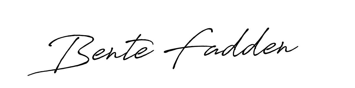 Make a beautiful signature design for name Bente Fadden. With this signature (Antro_Vectra_Bolder) style, you can create a handwritten signature for free. Bente Fadden signature style 7 images and pictures png