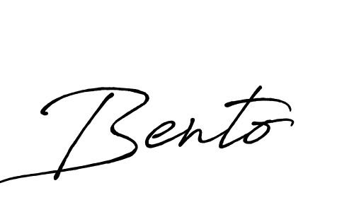 Bento stylish signature style. Best Handwritten Sign (Antro_Vectra_Bolder) for my name. Handwritten Signature Collection Ideas for my name Bento. Bento signature style 7 images and pictures png