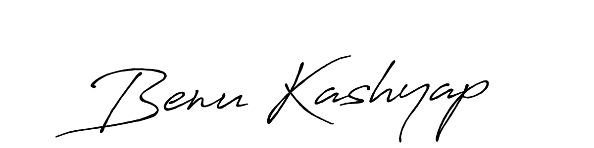 Make a beautiful signature design for name Benu Kashyap. With this signature (Antro_Vectra_Bolder) style, you can create a handwritten signature for free. Benu Kashyap signature style 7 images and pictures png