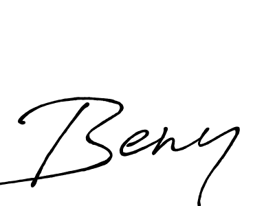 Make a beautiful signature design for name Beny. With this signature (Antro_Vectra_Bolder) style, you can create a handwritten signature for free. Beny signature style 7 images and pictures png