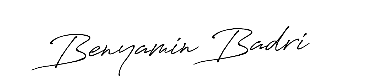 Benyamin Badri stylish signature style. Best Handwritten Sign (Antro_Vectra_Bolder) for my name. Handwritten Signature Collection Ideas for my name Benyamin Badri. Benyamin Badri signature style 7 images and pictures png