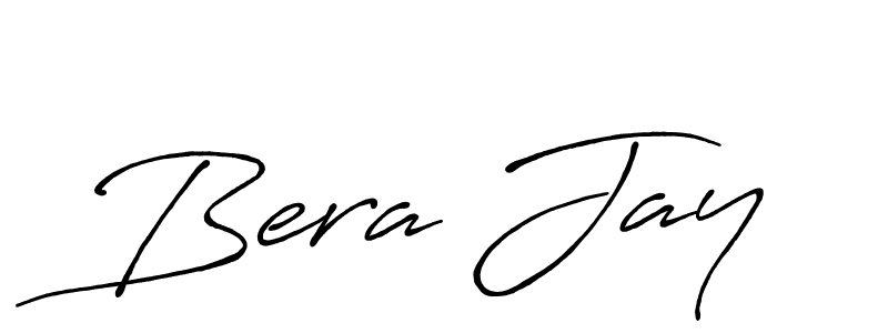 How to make Bera Jay name signature. Use Antro_Vectra_Bolder style for creating short signs online. This is the latest handwritten sign. Bera Jay signature style 7 images and pictures png