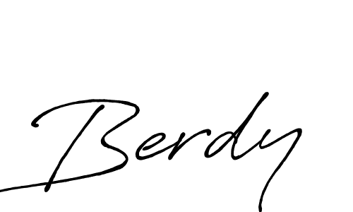 Use a signature maker to create a handwritten signature online. With this signature software, you can design (Antro_Vectra_Bolder) your own signature for name Berdy. Berdy signature style 7 images and pictures png