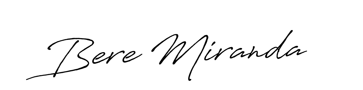 Similarly Antro_Vectra_Bolder is the best handwritten signature design. Signature creator online .You can use it as an online autograph creator for name Bere Miranda. Bere Miranda signature style 7 images and pictures png