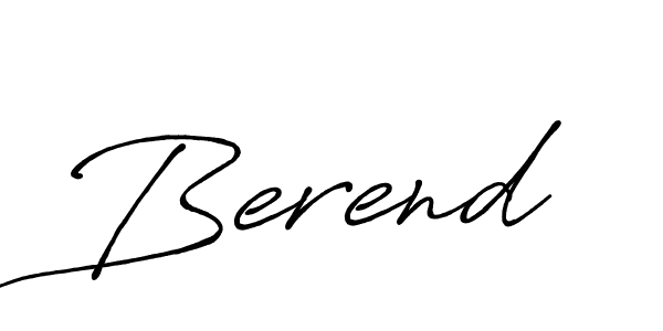 Use a signature maker to create a handwritten signature online. With this signature software, you can design (Antro_Vectra_Bolder) your own signature for name Berend. Berend signature style 7 images and pictures png