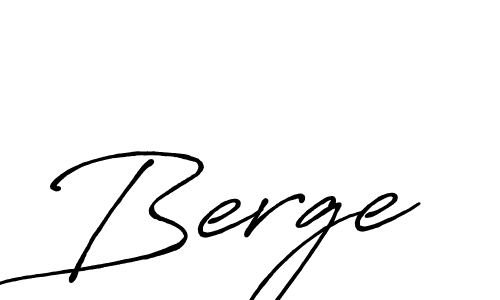 It looks lik you need a new signature style for name Berge. Design unique handwritten (Antro_Vectra_Bolder) signature with our free signature maker in just a few clicks. Berge signature style 7 images and pictures png