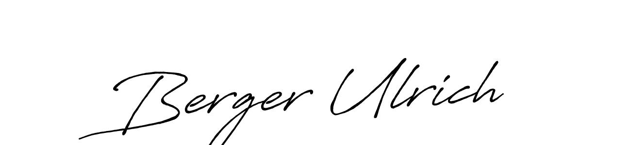 Berger Ulrich stylish signature style. Best Handwritten Sign (Antro_Vectra_Bolder) for my name. Handwritten Signature Collection Ideas for my name Berger Ulrich. Berger Ulrich signature style 7 images and pictures png