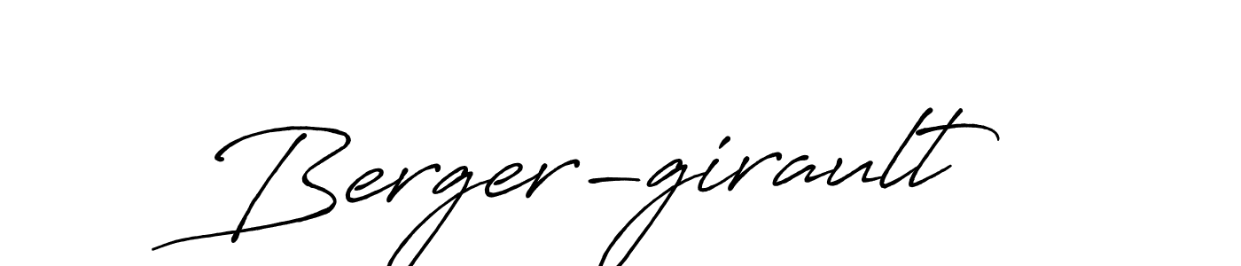 Make a beautiful signature design for name Berger-girault. With this signature (Antro_Vectra_Bolder) style, you can create a handwritten signature for free. Berger-girault signature style 7 images and pictures png