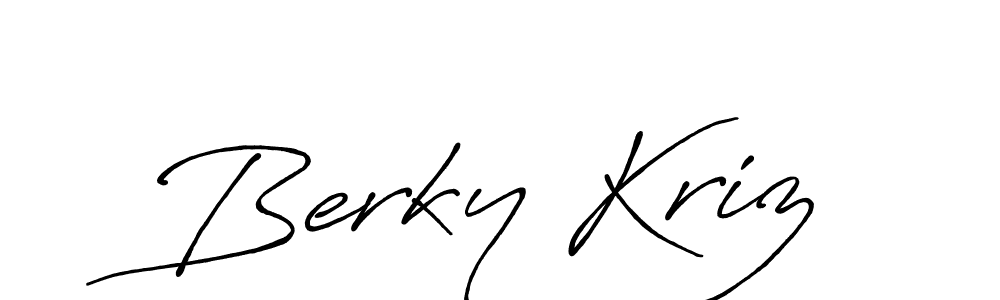 Antro_Vectra_Bolder is a professional signature style that is perfect for those who want to add a touch of class to their signature. It is also a great choice for those who want to make their signature more unique. Get Berky Kriz name to fancy signature for free. Berky Kriz signature style 7 images and pictures png