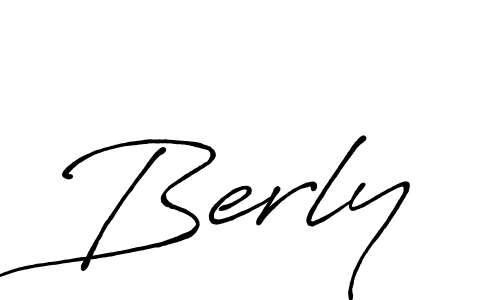 How to make Berly name signature. Use Antro_Vectra_Bolder style for creating short signs online. This is the latest handwritten sign. Berly signature style 7 images and pictures png