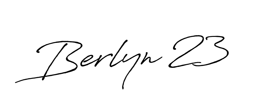 Create a beautiful signature design for name Berlyn 23. With this signature (Antro_Vectra_Bolder) fonts, you can make a handwritten signature for free. Berlyn 23 signature style 7 images and pictures png