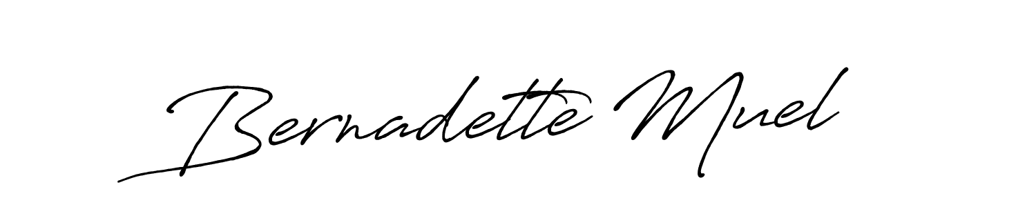 Bernadette Muel stylish signature style. Best Handwritten Sign (Antro_Vectra_Bolder) for my name. Handwritten Signature Collection Ideas for my name Bernadette Muel. Bernadette Muel signature style 7 images and pictures png