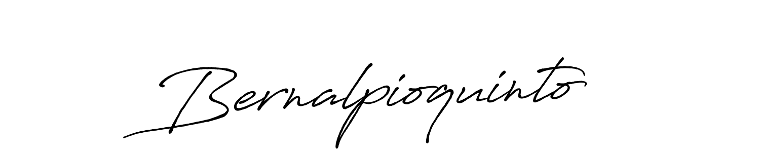 How to make Bernalpioquinto name signature. Use Antro_Vectra_Bolder style for creating short signs online. This is the latest handwritten sign. Bernalpioquinto signature style 7 images and pictures png