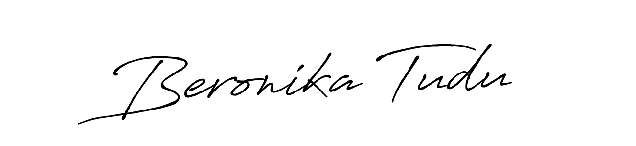 Antro_Vectra_Bolder is a professional signature style that is perfect for those who want to add a touch of class to their signature. It is also a great choice for those who want to make their signature more unique. Get Beronika Tudu name to fancy signature for free. Beronika Tudu signature style 7 images and pictures png