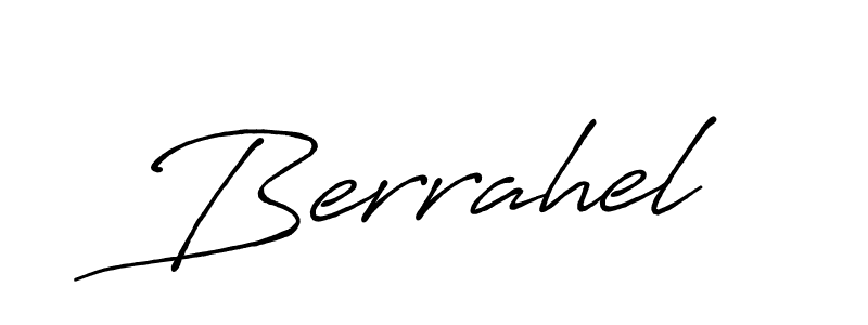 if you are searching for the best signature style for your name Berrahel. so please give up your signature search. here we have designed multiple signature styles  using Antro_Vectra_Bolder. Berrahel signature style 7 images and pictures png