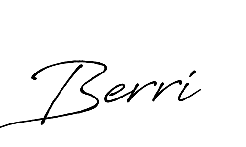 Create a beautiful signature design for name Berri. With this signature (Antro_Vectra_Bolder) fonts, you can make a handwritten signature for free. Berri signature style 7 images and pictures png