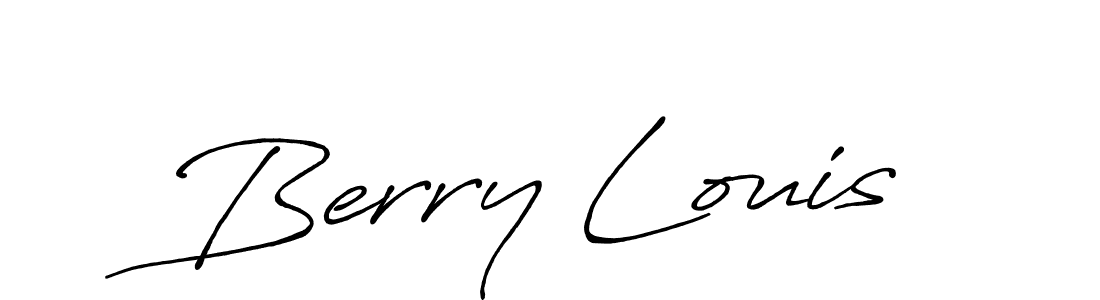 Create a beautiful signature design for name Berry Louis. With this signature (Antro_Vectra_Bolder) fonts, you can make a handwritten signature for free. Berry Louis signature style 7 images and pictures png