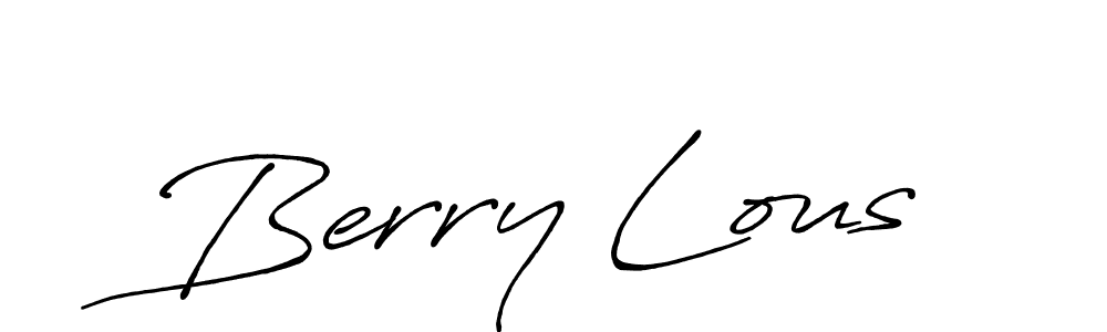 Use a signature maker to create a handwritten signature online. With this signature software, you can design (Antro_Vectra_Bolder) your own signature for name Berry Lous. Berry Lous signature style 7 images and pictures png