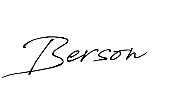 The best way (Antro_Vectra_Bolder) to make a short signature is to pick only two or three words in your name. The name Berson include a total of six letters. For converting this name. Berson signature style 7 images and pictures png