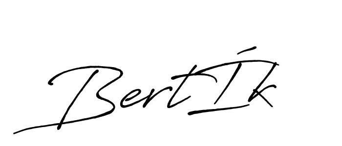 Use a signature maker to create a handwritten signature online. With this signature software, you can design (Antro_Vectra_Bolder) your own signature for name BertÍk. BertÍk signature style 7 images and pictures png