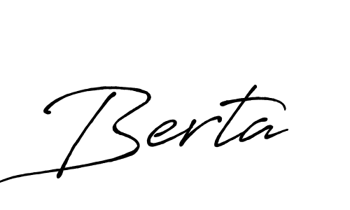 Berta stylish signature style. Best Handwritten Sign (Antro_Vectra_Bolder) for my name. Handwritten Signature Collection Ideas for my name Berta. Berta signature style 7 images and pictures png