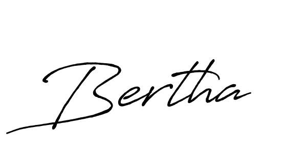 Design your own signature with our free online signature maker. With this signature software, you can create a handwritten (Antro_Vectra_Bolder) signature for name Bertha. Bertha signature style 7 images and pictures png