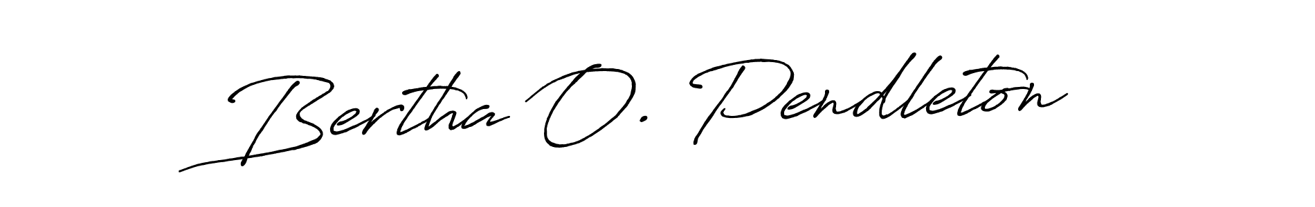 Make a beautiful signature design for name Bertha O. Pendleton. With this signature (Antro_Vectra_Bolder) style, you can create a handwritten signature for free. Bertha O. Pendleton signature style 7 images and pictures png