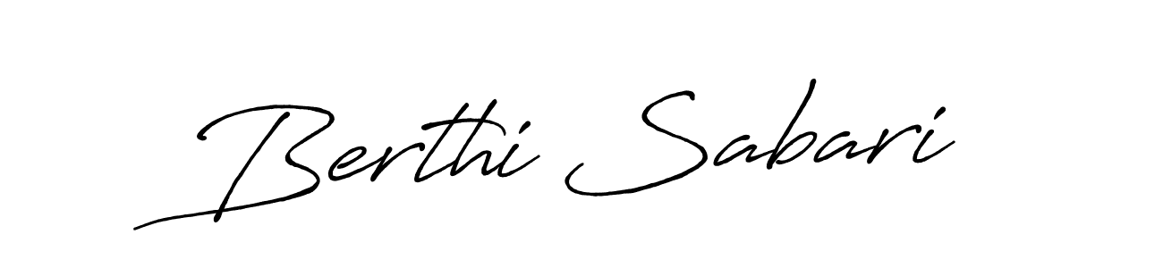 Create a beautiful signature design for name Berthi Sabari. With this signature (Antro_Vectra_Bolder) fonts, you can make a handwritten signature for free. Berthi Sabari signature style 7 images and pictures png