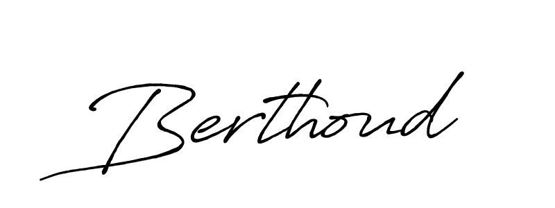 How to make Berthoud name signature. Use Antro_Vectra_Bolder style for creating short signs online. This is the latest handwritten sign. Berthoud signature style 7 images and pictures png