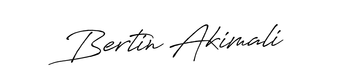 How to make Bertin Akimali name signature. Use Antro_Vectra_Bolder style for creating short signs online. This is the latest handwritten sign. Bertin Akimali signature style 7 images and pictures png