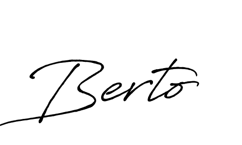 Berto stylish signature style. Best Handwritten Sign (Antro_Vectra_Bolder) for my name. Handwritten Signature Collection Ideas for my name Berto. Berto signature style 7 images and pictures png