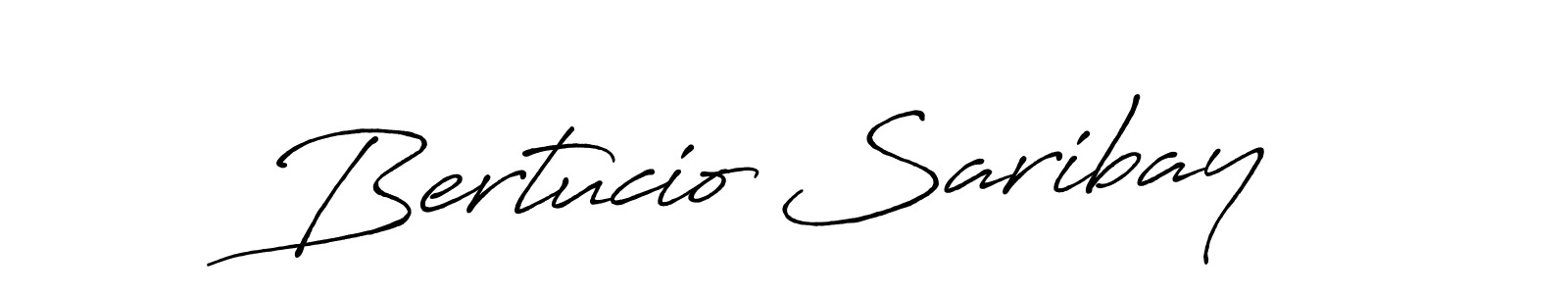 You should practise on your own different ways (Antro_Vectra_Bolder) to write your name (Bertucio Saribay) in signature. don't let someone else do it for you. Bertucio Saribay signature style 7 images and pictures png