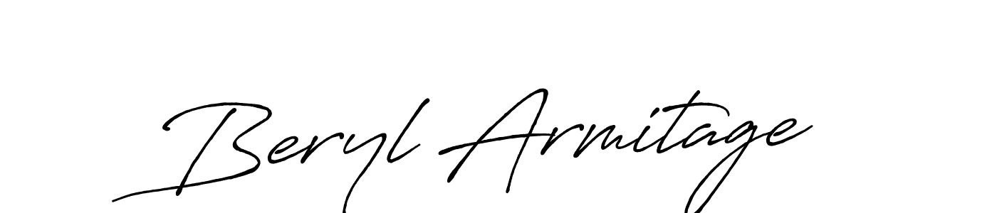 Create a beautiful signature design for name Beryl Armitage. With this signature (Antro_Vectra_Bolder) fonts, you can make a handwritten signature for free. Beryl Armitage signature style 7 images and pictures png