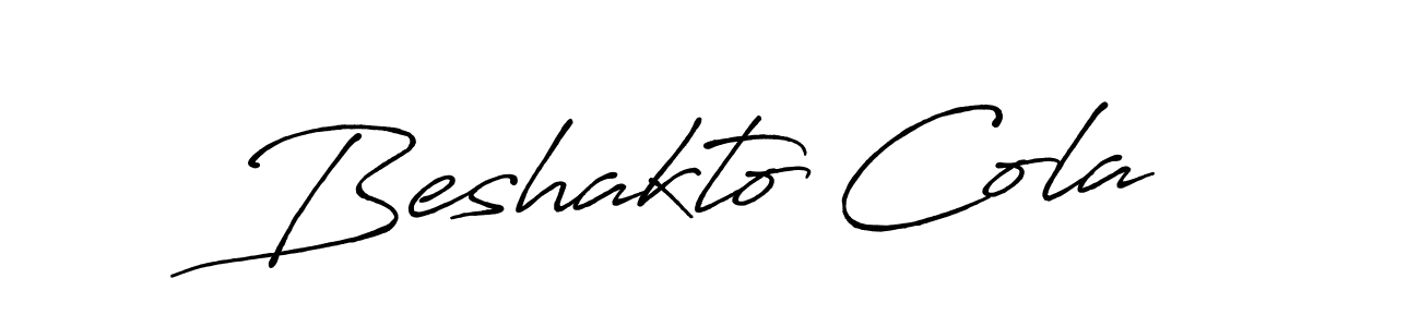 Create a beautiful signature design for name Beshakto Cola. With this signature (Antro_Vectra_Bolder) fonts, you can make a handwritten signature for free. Beshakto Cola signature style 7 images and pictures png
