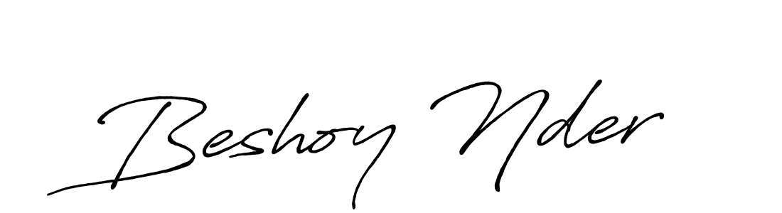 How to make Beshoy Nder name signature. Use Antro_Vectra_Bolder style for creating short signs online. This is the latest handwritten sign. Beshoy Nder signature style 7 images and pictures png