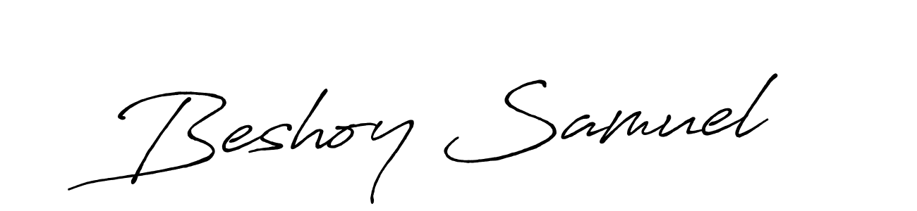 Create a beautiful signature design for name Beshoy Samuel. With this signature (Antro_Vectra_Bolder) fonts, you can make a handwritten signature for free. Beshoy Samuel signature style 7 images and pictures png