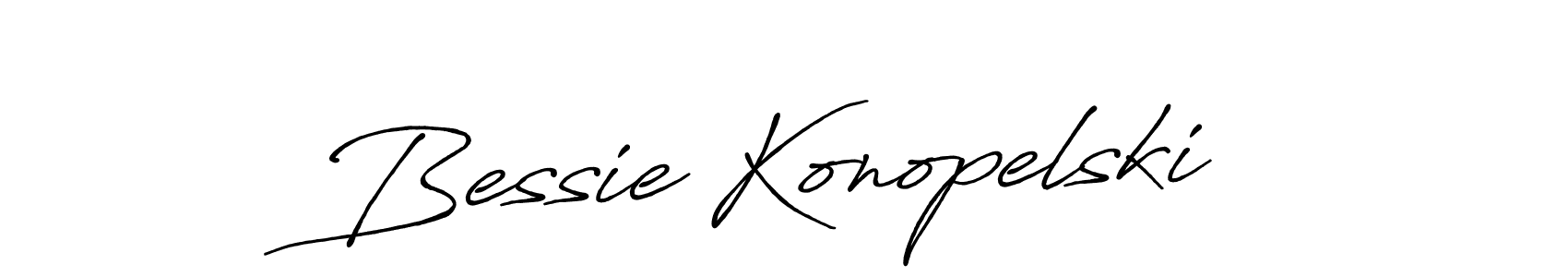 Create a beautiful signature design for name Bessie Konopelski. With this signature (Antro_Vectra_Bolder) fonts, you can make a handwritten signature for free. Bessie Konopelski signature style 7 images and pictures png