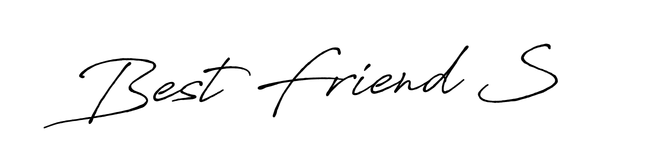 Design your own signature with our free online signature maker. With this signature software, you can create a handwritten (Antro_Vectra_Bolder) signature for name Best Friend S. Best Friend S signature style 7 images and pictures png