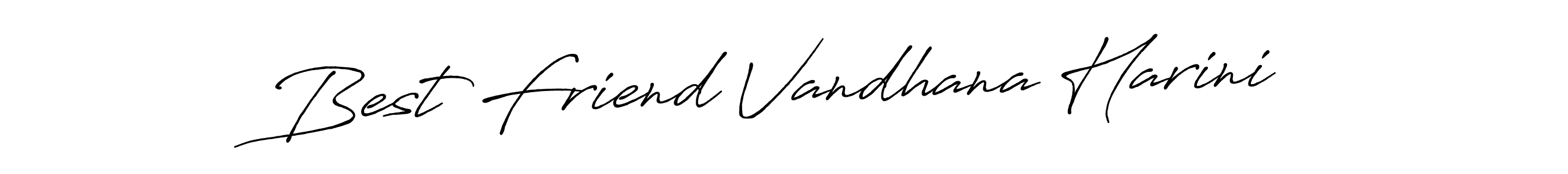 Antro_Vectra_Bolder is a professional signature style that is perfect for those who want to add a touch of class to their signature. It is also a great choice for those who want to make their signature more unique. Get Best Friend Vandhana Harini name to fancy signature for free. Best Friend Vandhana Harini signature style 7 images and pictures png