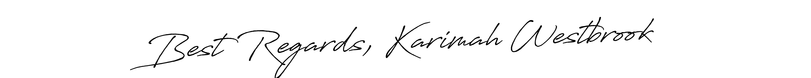 How to Draw Best Regards, Karimah Westbrook signature style? Antro_Vectra_Bolder is a latest design signature styles for name Best Regards, Karimah Westbrook. Best Regards, Karimah Westbrook signature style 7 images and pictures png