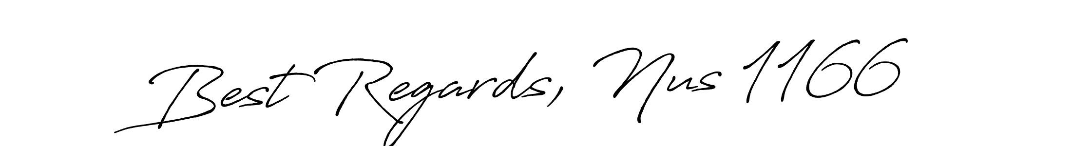The best way (Antro_Vectra_Bolder) to make a short signature is to pick only two or three words in your name. The name Best Regards, Nus 1166 include a total of six letters. For converting this name. Best Regards, Nus 1166 signature style 7 images and pictures png
