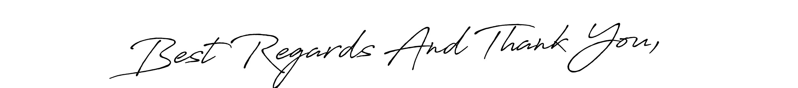 Design your own signature with our free online signature maker. With this signature software, you can create a handwritten (Antro_Vectra_Bolder) signature for name Best Regards And Thank You,. Best Regards And Thank You, signature style 7 images and pictures png