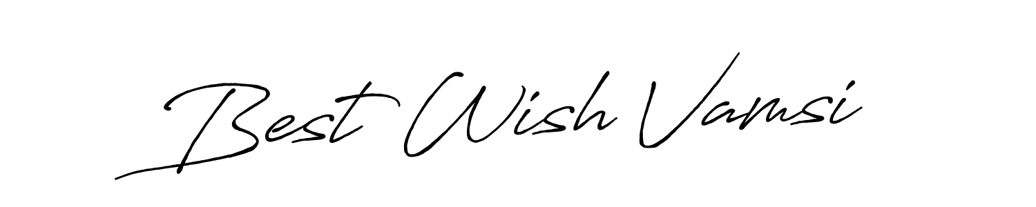 Also we have Best Wish Vamsi name is the best signature style. Create professional handwritten signature collection using Antro_Vectra_Bolder autograph style. Best Wish Vamsi signature style 7 images and pictures png