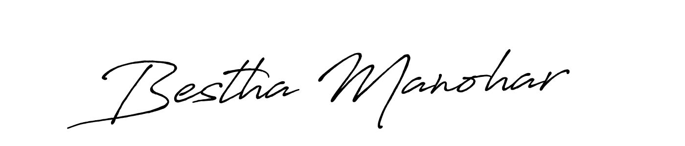 You should practise on your own different ways (Antro_Vectra_Bolder) to write your name (Bestha Manohar) in signature. don't let someone else do it for you. Bestha Manohar signature style 7 images and pictures png