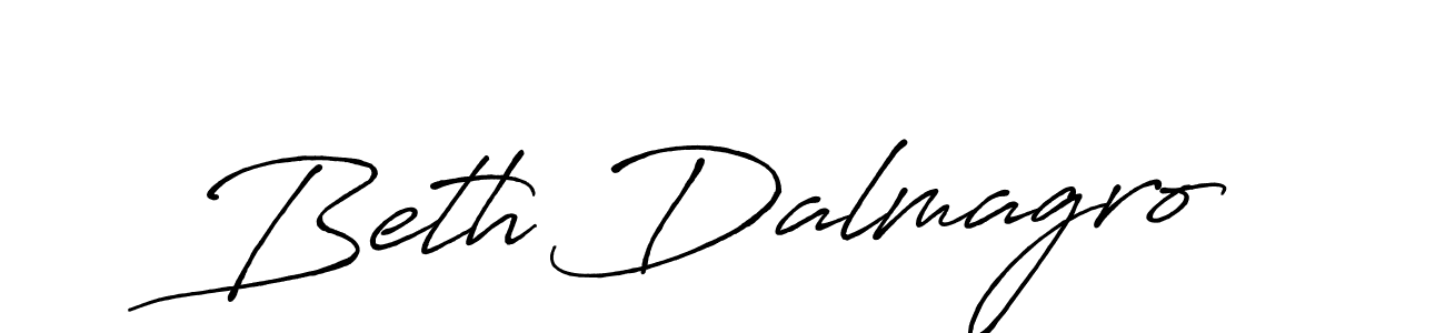 Beth Dalmagro stylish signature style. Best Handwritten Sign (Antro_Vectra_Bolder) for my name. Handwritten Signature Collection Ideas for my name Beth Dalmagro. Beth Dalmagro signature style 7 images and pictures png
