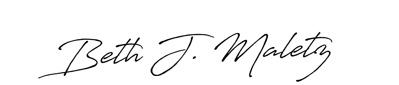 Beth J. Maletz stylish signature style. Best Handwritten Sign (Antro_Vectra_Bolder) for my name. Handwritten Signature Collection Ideas for my name Beth J. Maletz. Beth J. Maletz signature style 7 images and pictures png