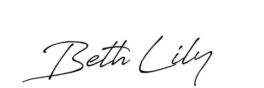 Similarly Antro_Vectra_Bolder is the best handwritten signature design. Signature creator online .You can use it as an online autograph creator for name Beth Lily. Beth Lily signature style 7 images and pictures png
