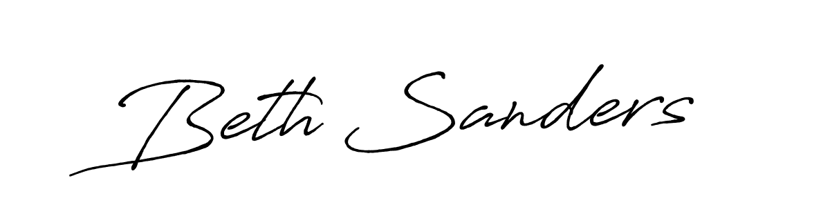 How to make Beth Sanders name signature. Use Antro_Vectra_Bolder style for creating short signs online. This is the latest handwritten sign. Beth Sanders signature style 7 images and pictures png